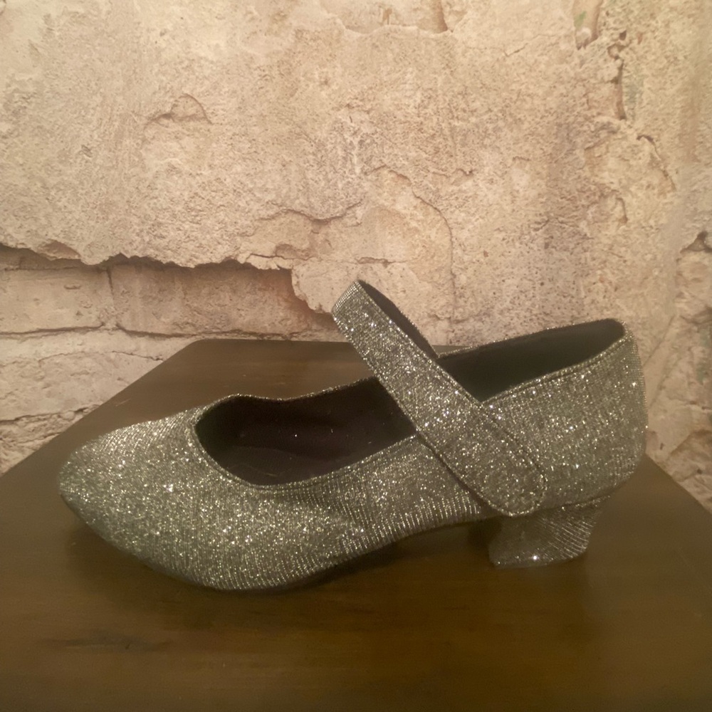 C & C Canada Silver Soarkle Shoes with Suede Bottoms